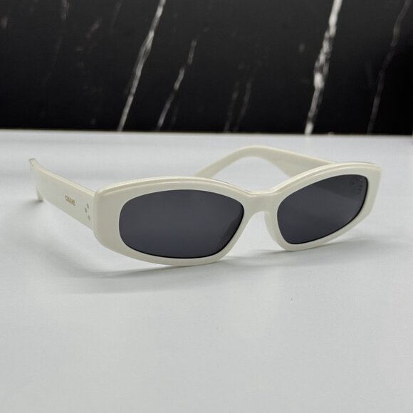 NEW CL40252I 25A CELINE SUNGLASSES WHITE GREY WOMEN EYEWEAR CELINE - Picture 10 of 13